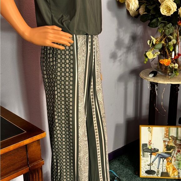 INC International Concepts Charcoal Blouse Pant Jumpsuit - Picture 11 of 16